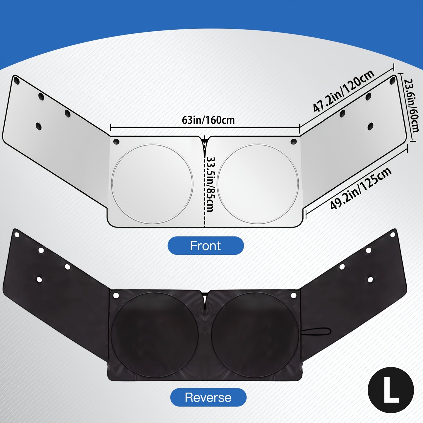 2026 NEW Windshield Sunshade Large Upgraded Universal Front And Side Window Sun Cover Block Sun Heat Protect Vehicle Interior Accessories Sunshades Prevent Prying And Protect Privacy, with Super Adsorption Suction Cups, Summer Gift for Can(M/L)