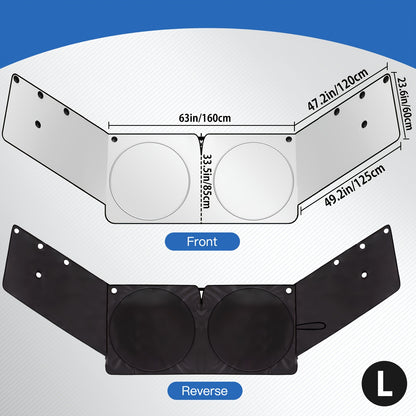 2026 NEW Windshield Sunshade Large Upgraded Universal Front And Side Window Sun Cover Block Sun Heat Protect Vehicle Interior Accessories Sunshades Prevent Prying And Protect Privacy, with Super Adsorption Suction Cups, Summer Gift for Can(M/L)