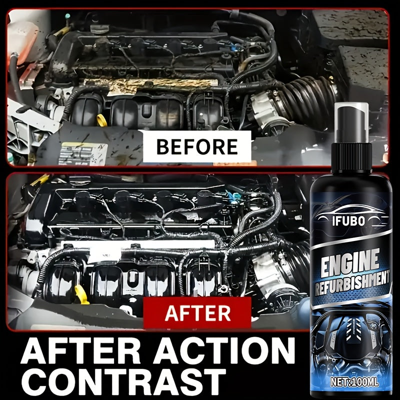 Multi-Purpose Engine Exterior Cleaner, Powerful Degreaser for Removing Oil, Grime, And Dirt from Engine Heads, Water, Fuel Systems, And Exhaust Pipes. Low-Odor Liquid Additive Suitable for Automotive Machinery Cleaning