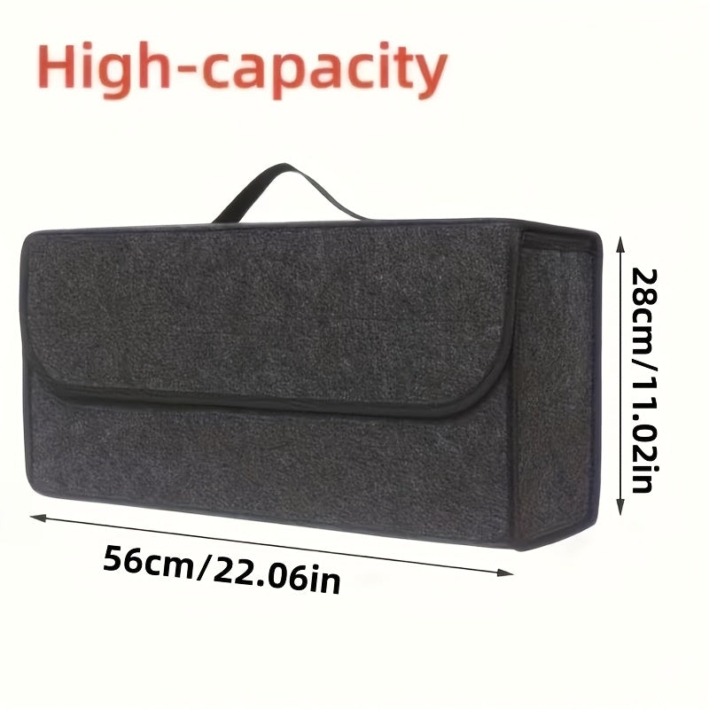 Car Trunk Felt Folding Storage Box, Interior Organizer Bag, Camping Additions Save Space, Scratch Resistant Interior Protection, Suitable for Business And Personal Travel, Durable Structure, Foldable Storage for Home/Car, Essential Items for Travel