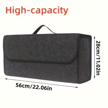 Car Trunk Felt Folding Storage Box, Interior Organizer Bag, Camping Additions Save Space, Scratch Resistant Interior Protection, Suitable for Business And Personal Travel, Durable Structure, Foldable Storage for Home/Car, Essential Items for Travel