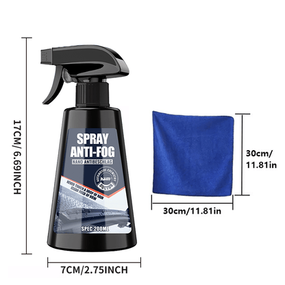 Long-lasting Anti-fog Spray, Suitable for Car Glass and Helmets, Windshield and Car Window Defogging Agent, Improve the Clarity of Mirrors and Glass Anti-fog Spray