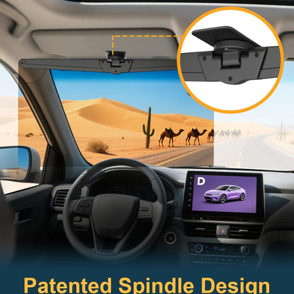 2-Pack Car Sun Visor Extender, Anti-Glare UV Protection 400 Blocker, Safety Buckle Adjustable Extension, Suitable for Safe and Comfortable Driving