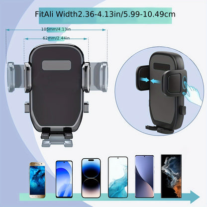 Cup Holder Phone Mount, 2-In-1 Cup Holder Expander for Car Long Arm with 360° Rotation Cup Holder Cell Phone Holder for Car Compatible with All Smartphones