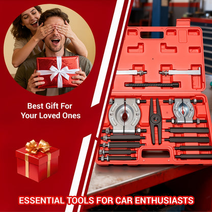 9/12/14pcs Bearing Puller And Splitter Kit, Wheel Hub Axle Puller Set, 5 Ton Capacity Bearing Separator with 2' And 3' Bearing Separator Jaws, Pinion Bearing Puller And Wheel Removal Tool for Auto Motorcycle Repair| Gift for Husband And Dad