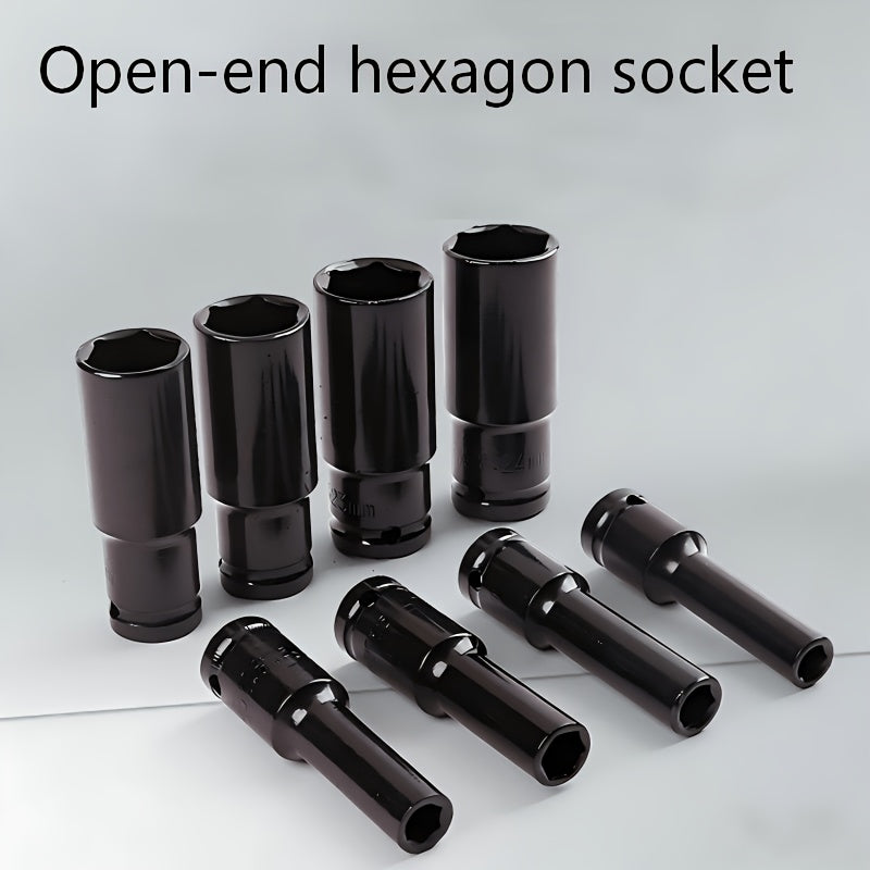 This Set of 1/2 Inch Deep Impact Sockets Comes with a Sturdy Green Storage Case, Perfect for Tasks Like Tire Removal, Mechanical Repairs, And Car Maintenance. It Works Well with Both Electric And Pneumatic Drills