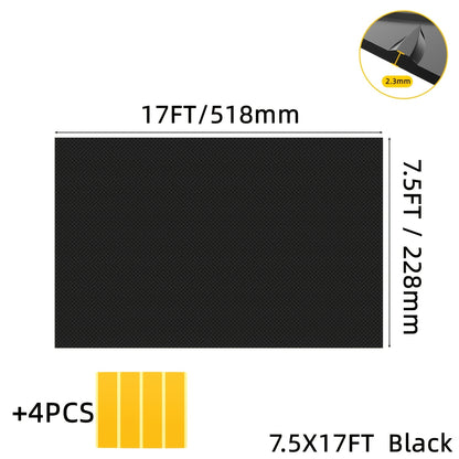 4 X 10Ft Premium for garage Floor Mat, 2.8mm Thick Black Commercial Grade Heavy Duty Parking Mat For Garage Floor, Golf Cart Parking, Water/Stain Resistant Floor Runner (Embossed Diamond Plate), Black 4*10FT/ 4*8FT