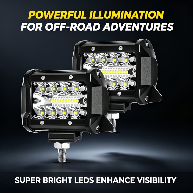 4.3/6.3 Inch LED Lights Super Bright, for Electric Vehicles, Motorcycles, Off-road Pickups, Ships, Super High Brightness Off-road Lights, Motor Vehicle Exterior Lighting, Improve Visibility During Night Driving Perfect Gift for Father's Day