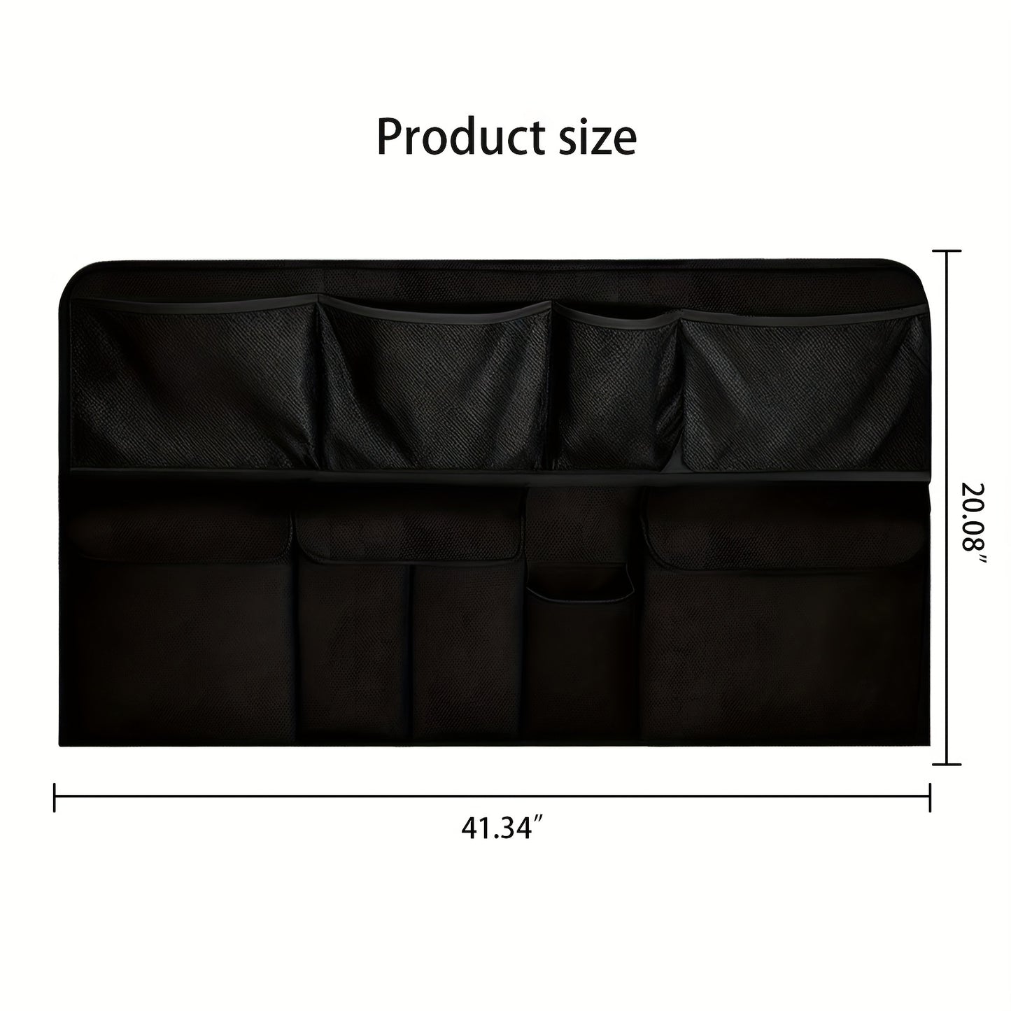 1 One Oxford Cloth Car Trunk Organizing Folders, High Capacity Adjustable Rear Seat Storage Bag, Car Trunk Storage, with Storage Pocket, Universal Fit Vehicle Interior Accessories