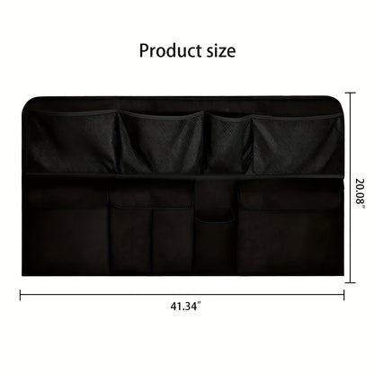 1 One Oxford Cloth Car Trunk Organizing Folders, High Capacity Adjustable Rear Seat Storage Bag, Car Trunk Storage, with Storage Pocket, Universal Fit Vehicle Interior Accessories