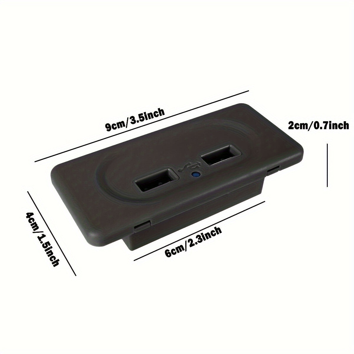 12 V Dual USB Fast Charging Socket Panel for Motorcycles, Cars, And Rvs, Without Battery