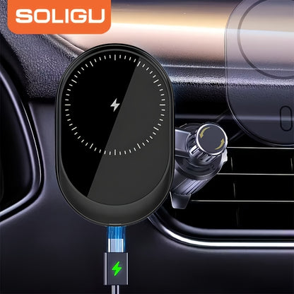 Miracase Car Phone Mount Charger [15W Fast Charging] Magnetic Wireless Car Charger, [360° Rotation] Car Phone Holder Mount, Air Vent Car Phone Charger Solely Fit for Iphone 16/15/14/13/12 Series, Christmas Gifts, Christmas Big !