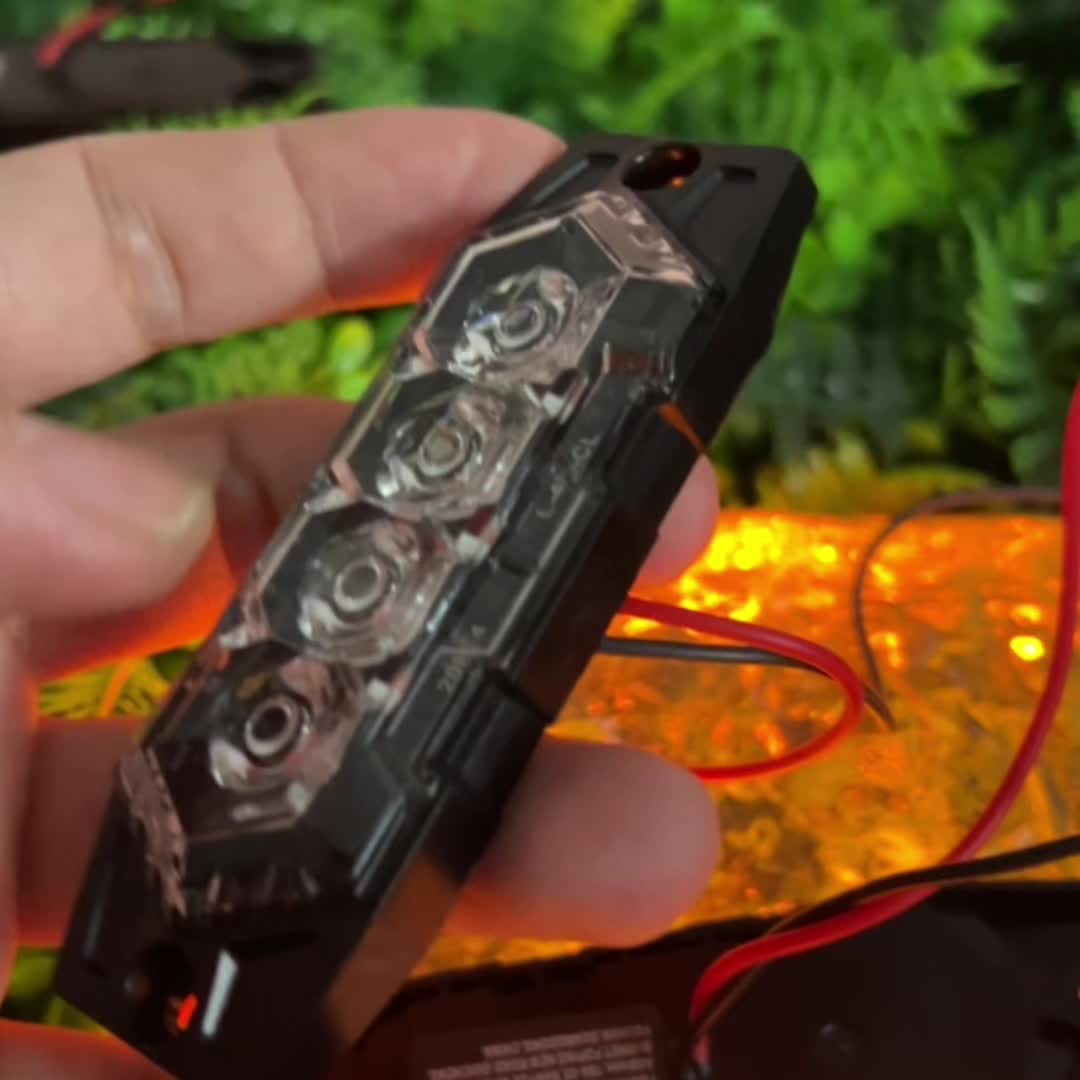 12pcs New Upgraded 12V-24V Universal LED Light for Atv Utv Boat Bike-Heavy-Duty Off-Road with Amber/Red/White, 12-24V Vehicle, Without Battery