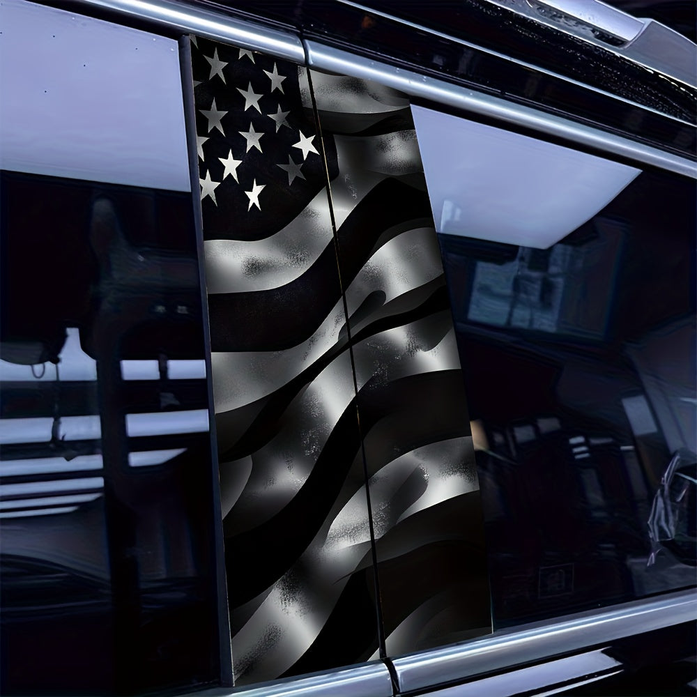 2pcs National Flag Pattern Car Stickers: Waterproof And Scratch-Resistant, Suitable for All Vehicle Models - Car Decoration for Festivals, Compatible with Laptops And Cars