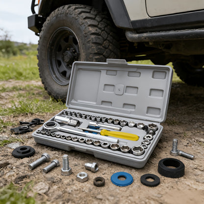 40pcs Socket Wrench Tool Kit - A Professional Hand Tool Set Designed for Various Uses And Easy Upkeep