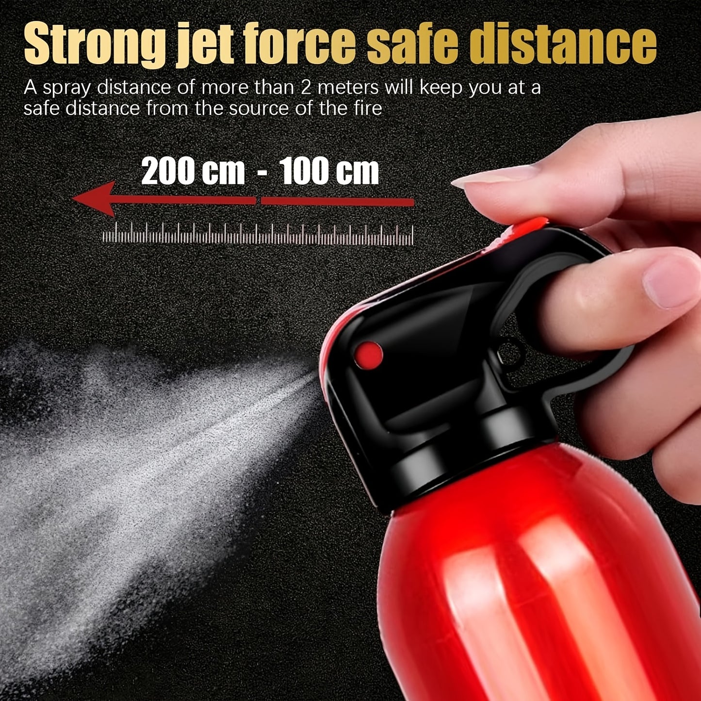 Portable Fire Extinguisher | Home, Garage, Kitchen, Car Four-in-One Small Fire Extinguisher | for Electrical, Textile Non-toxic, Easy to Clean | Wall-mounted