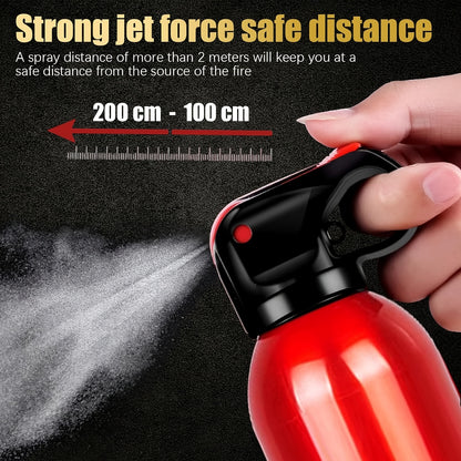 Portable Fire Extinguisher | Home, Garage, Kitchen, Car Four-in-One Small Fire Extinguisher | for Electrical, Textile Non-toxic, Easy to Clean | Wall-mounted