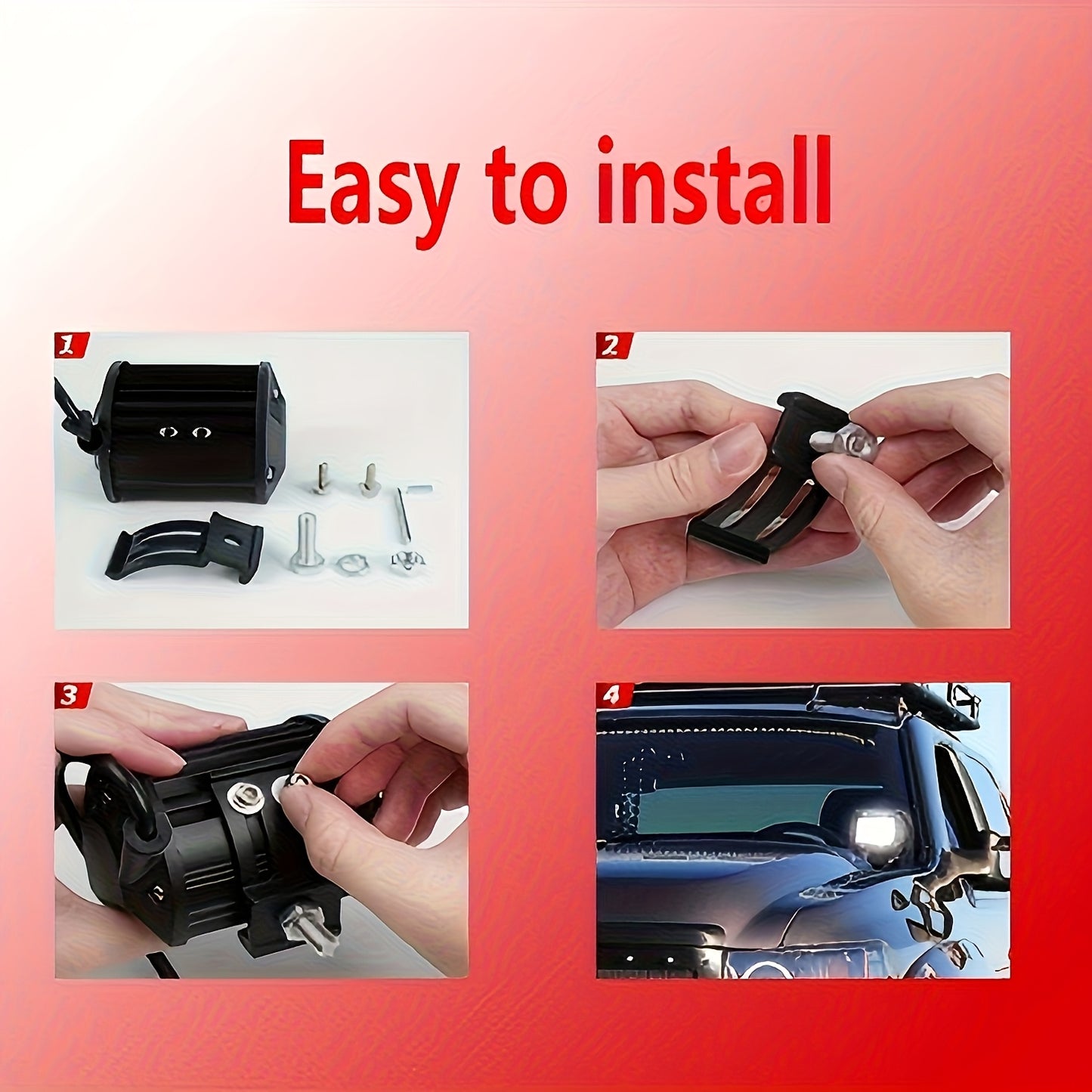 2/4pcs High-brightness Motor Vehicle LED Work Light, 257W, 17100LM Universal Day And Night Ultra-bright Lighting Auxiliary Light, Vehicle Exterior Lighting Lamp, Suitable for Various Vehicles Cars Off-road LED Light, Ideal As A Gift