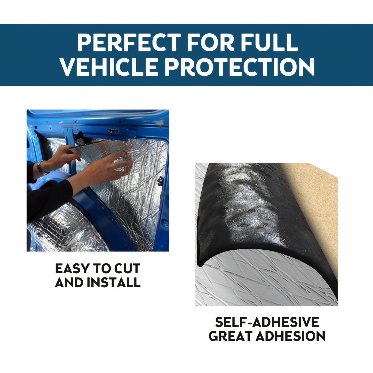 12Sheets 20" X 12" Car Sound Deadening Material Mat - 276MIL 19Sqft Auto Audio Deadener Foam, Sound Dampening And Heat Insulation for Truck, Vehicle, Car Hood, Ceiling, Engine Roof, Door, Trunk Lid, Trunk Room, Engines, Tailgate
