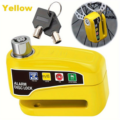Bicycle Anti-theft Lock with 2 Keys, Disc Brake Lock Alarm, Electric Vehicle Lock, Motorcycle Brake Disc Anti-theft Lock, Cycling Equipment, Bicycle Lock