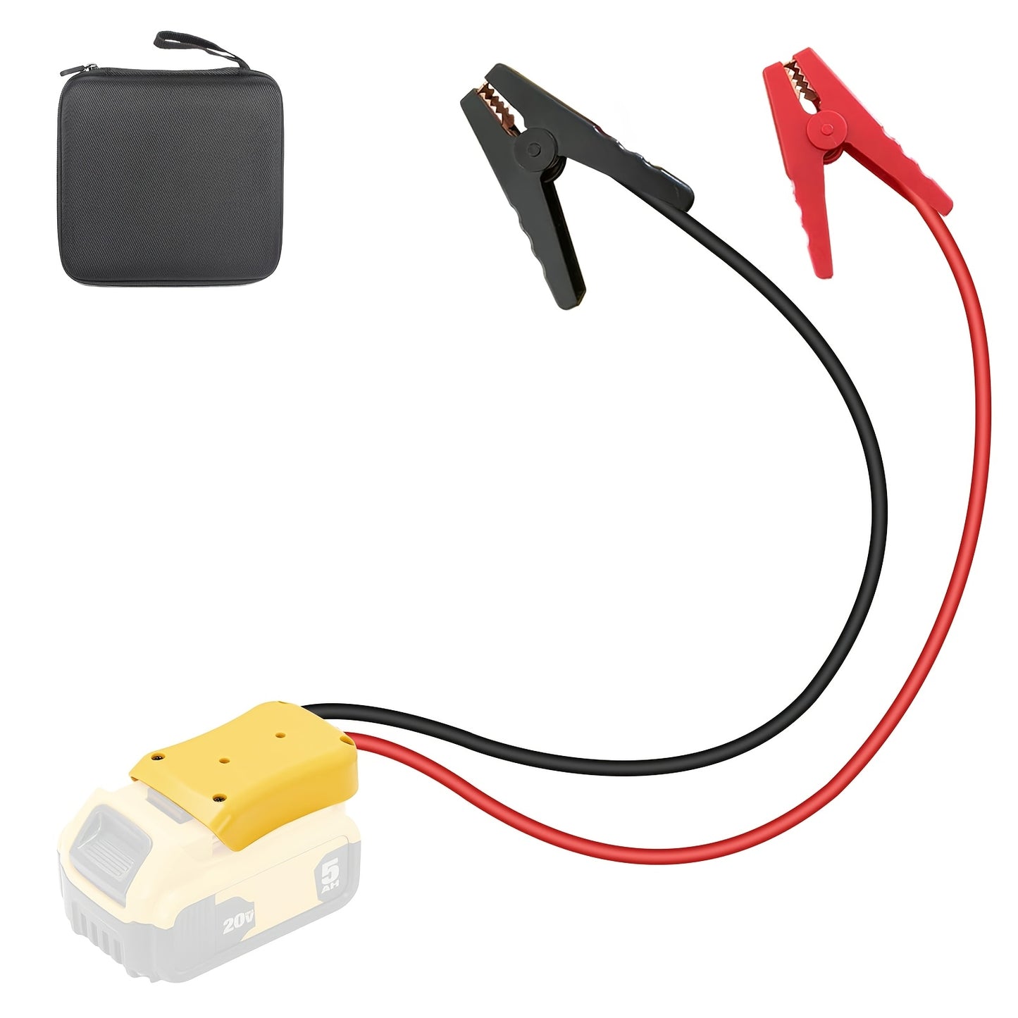 [Portable Battery Booster] Jumper Cables for Starting Car with Adapter Compatible with Ryo-Bi 18V Battery Jump Starter 8AWG 5.9FT Portable Auto Battery Booster Pack for Jump Starting Light Vehicles (Battery Not Included)