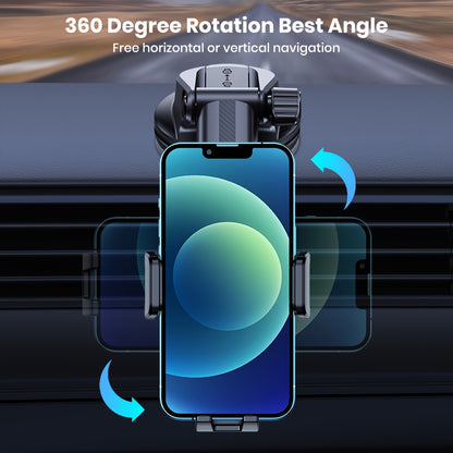 TOPK Upgrade Car Phone Holder Mount Universal Cell Phone Car Mount For Dashboard Car Dash Mount Mobile Holder For IPhone Samsung And All Android Smart Phones