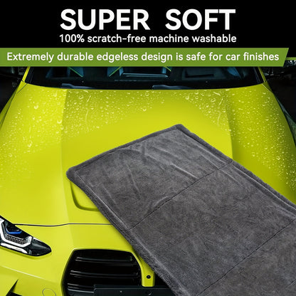 Microfiber Towels for Cars - 1300GSM X Large Size Quick Dry High Absorbent Edgeless Streak Free - Car Drying Towel for Detailing 24x36in