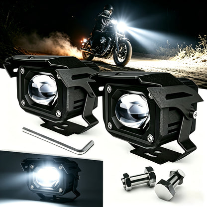 [Ideal Gift] 200W LED Lights, 23000LM Super Bright Motorcycle Lights, Used for High Brightness External Lighting Decoration Lights of Automobiles, Ships, Off-Road Pickups, Motorcycles, Ideal for Gifts Easy to Install Efficient Lighting, Without Battery