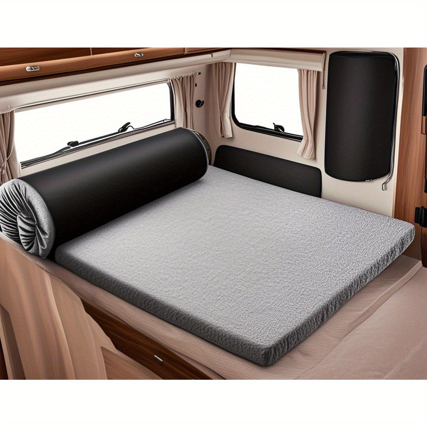 Memory Foam Camping Mattress Pad, Portable Foam Sleeping Pad for Camping, Roll Up Mattress Sleeping Mat for Adults Floor Mattress Guest Floor Bed for Sleepover, Car, Tent SUV Cot Mattress, 72.x24in