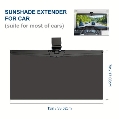 2-Pack Car Sun Visor Extender, Anti-Glare UV Protection 400 Blocker, Safety Buckle Adjustable Extension, Suitable for Safe and Comfortable Driving