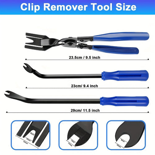 17pcs Professional Auto Trim Removal Tool Kit - with Picks, Pry Tools, Metal Scraper & Magnetic Telescopic Pickup for Car Dash, Panel, Bicycle Maintenance