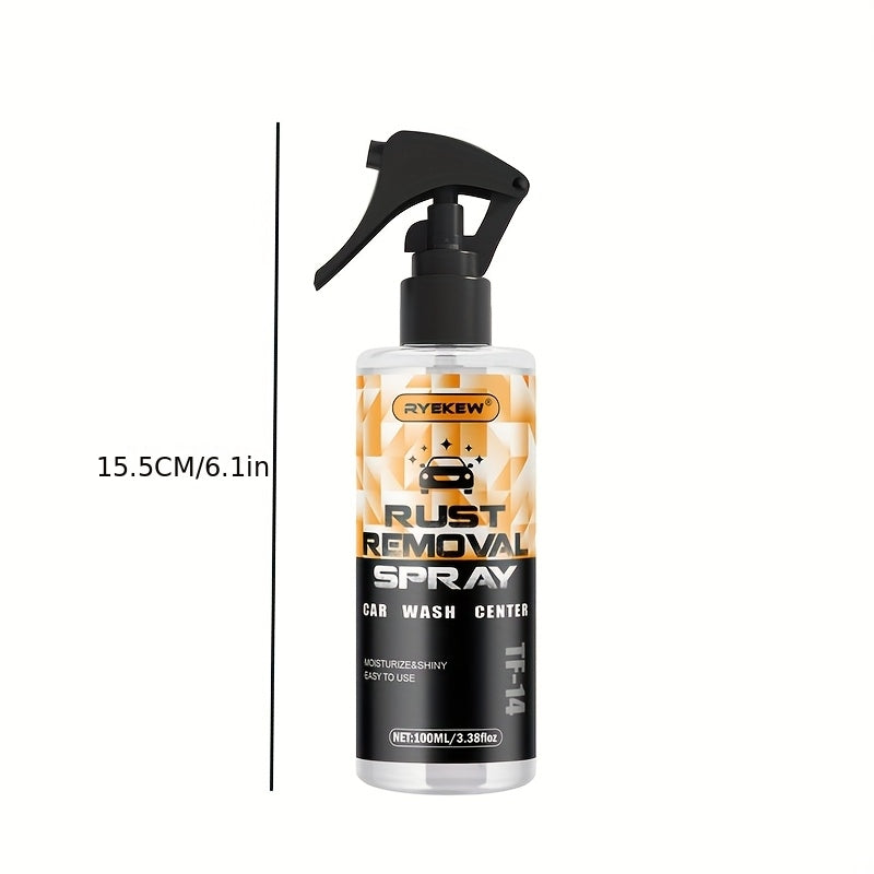 Powerful Metal Rust Remover Spray - Suitable for Chrome, Iron, Alloy And Steel Surfaces. Sprays Effortlessly Without Residue. Safe for Plastic And Rubber. Ideal for Automotive And Household Rust Removal.