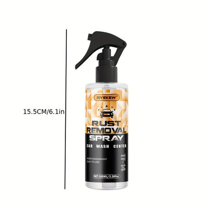 Powerful Metal Rust Remover Spray - Suitable for Chrome, Iron, Alloy And Steel Surfaces. Sprays Effortlessly Without Residue. Safe for Plastic And Rubber. Ideal for Automotive And Household Rust Removal.