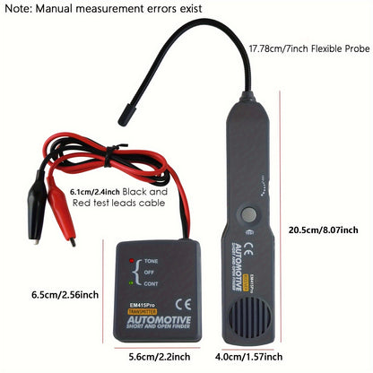 Car Short Circuit and Open Circuit Finder EM415PRO Car Short Circuit Detector Car Repair Tool Detector for Tracing Cables or Wires