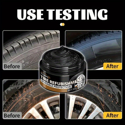 Tire Blackening Wax - Long-Lasting Shine & Protection, Scratch Concealment for , Bike, and Motorcycle Wheels - Revives and Covers Imperfections, High-Quality ABS Material, Wheel Care Solution|Sleek Appearance|Polished Finish, Tire Care for Cars