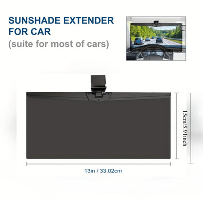 Car Visor Extender, Polarized Anti-Glare UV400 Blocker, Safety Clip Adjustable Extender, Universal, Safe And Comfortable Driving