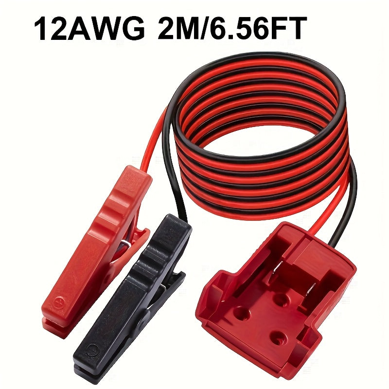 0.98Ft//6.56Ft Car Jump Starter Cable with Adapter, Suitable for Dewalt 18V/20V DCB Battery Starter, Portable Car Battery Pack, ABS Material, Battery Not Included