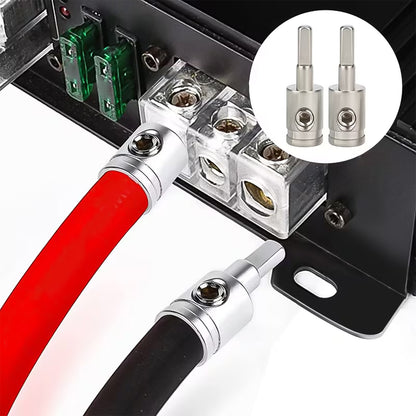 4pcs Amp Input Reducer, 4 Gauge to 8 Gauge Car Audio Wire Terminal Blocks, Good Conductivity, High Hardness, for Car Auto