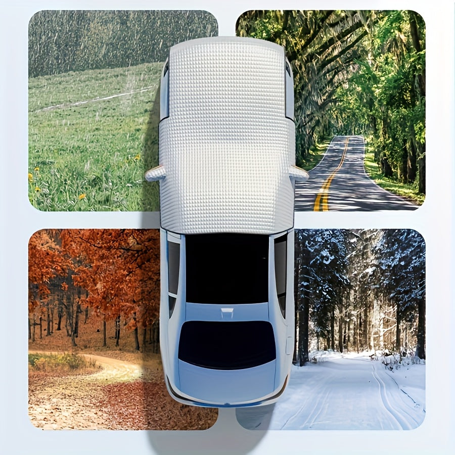 Car Snow Shield Front Windshield Snow Cover Frost Frost Windshield Windows Four Seasons Universal Thickened Cover Cloth Sunshade Cover for Cars Windshield Sunshade