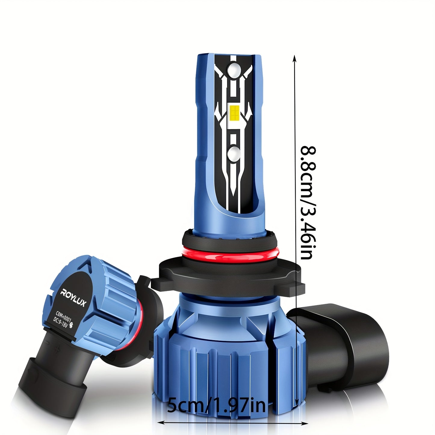 4pcs 9005+H11 LED Headlight Kit Bulbs, High/Low Beam Fog Lamps 80W 20000LM/bulb Super Bright White 6000K, Without Battery