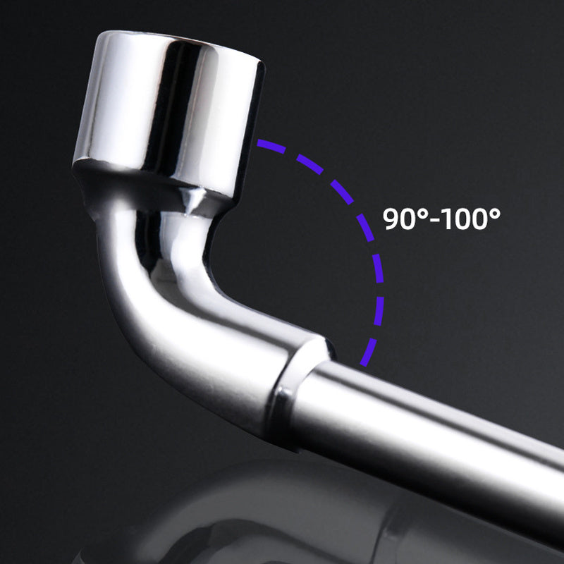 Set of 6 Hardware Tools Including a Mirror Perforated Wrench, L-Shaped Elbow Socket Wrench, And a Double-Headed Elbow Perforated Hexagon Socket Pipe Wrench