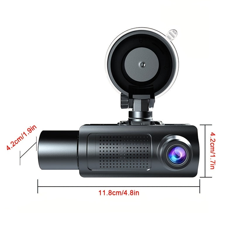 0/64/512memory Card Optional 3-Channel Dash Cam with Smartphone Integration And Infrared Night Vision