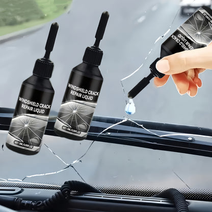 Windshield Repair Kit, 15-Minute Quick Fix, Nano Liquid Stops Spread, DIY And Save $250+. Works On Bullseye, Star Cracks, And Scratches. 2 Options-2-Pack Of Windshield Repair Fluid OR 2 Repair Fluids + 1 Suction Mount. Portable Boxed Set