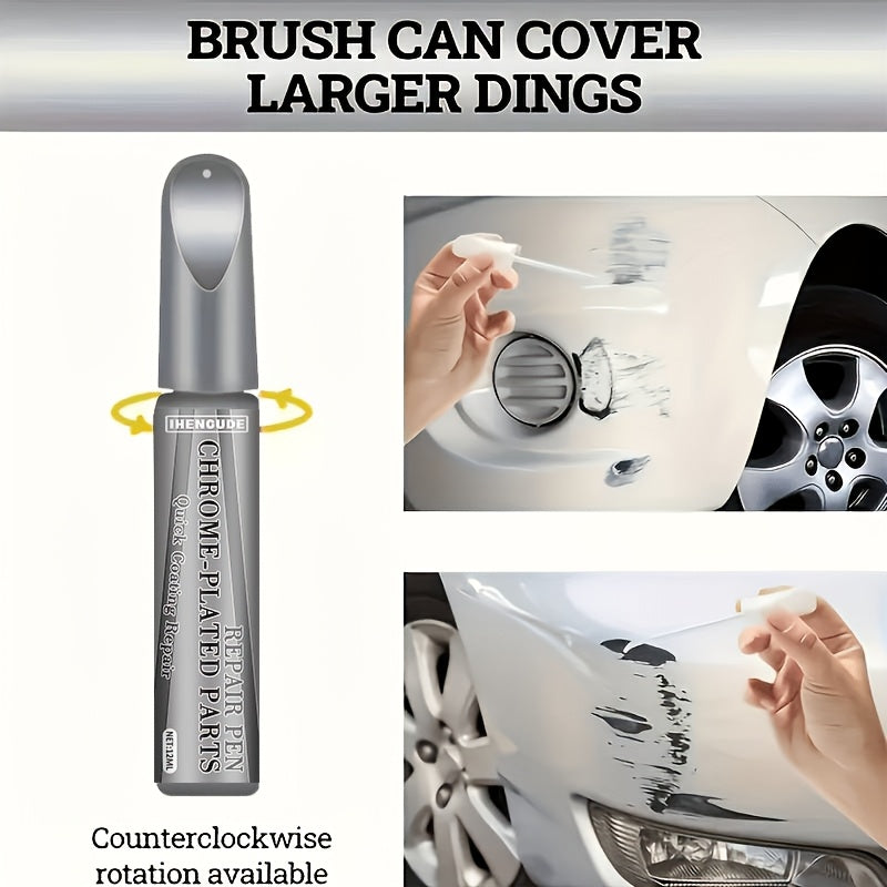 Chrome-plated Parts Repair Pen - Surface Scratch Repair, Suitable for Car Chrome-plated Parts, Wheel Hubs, Signs, Door Handles, and Other Metal Parts, Easy to Restore and Look New