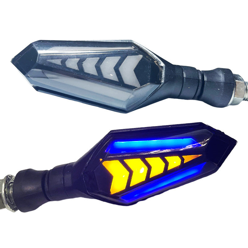 2pcs 12V Universal LED Double Side Flow Arrow LED Light for Truck Truck Boat SUV ATV Blue Yellow Light