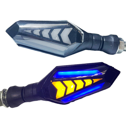 2pcs 12V Universal LED Double Side Flow Arrow LED Light for Truck Truck Boat SUV ATV Blue Yellow Light
