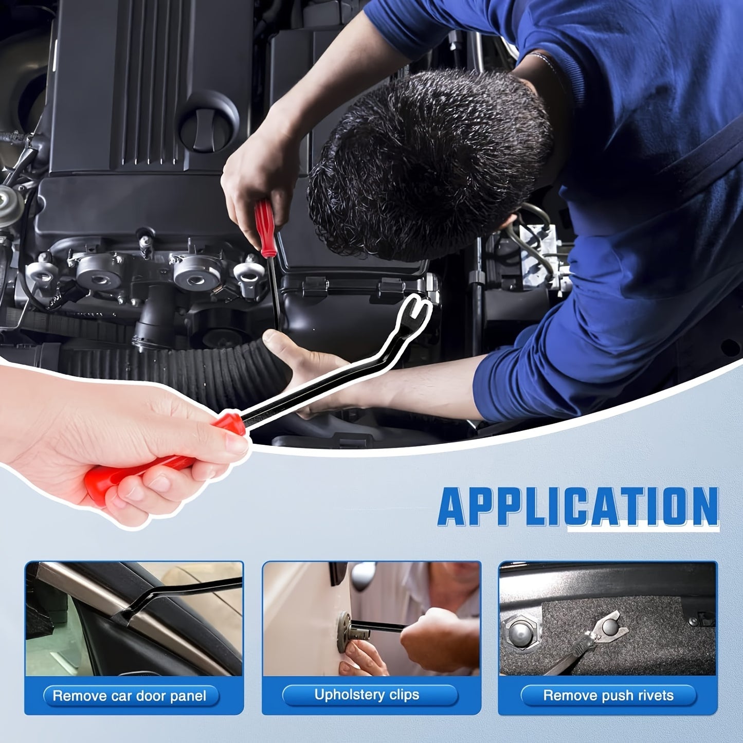 680pcs+ 45pcs Of Tools, Universal Automotive Bumper Fixing Clips, Car Door Panel Clips, Push Fender Rivet Expansion Screws Replacement Kit, Automotive Fastener Assembly with Fastener Removal Tools