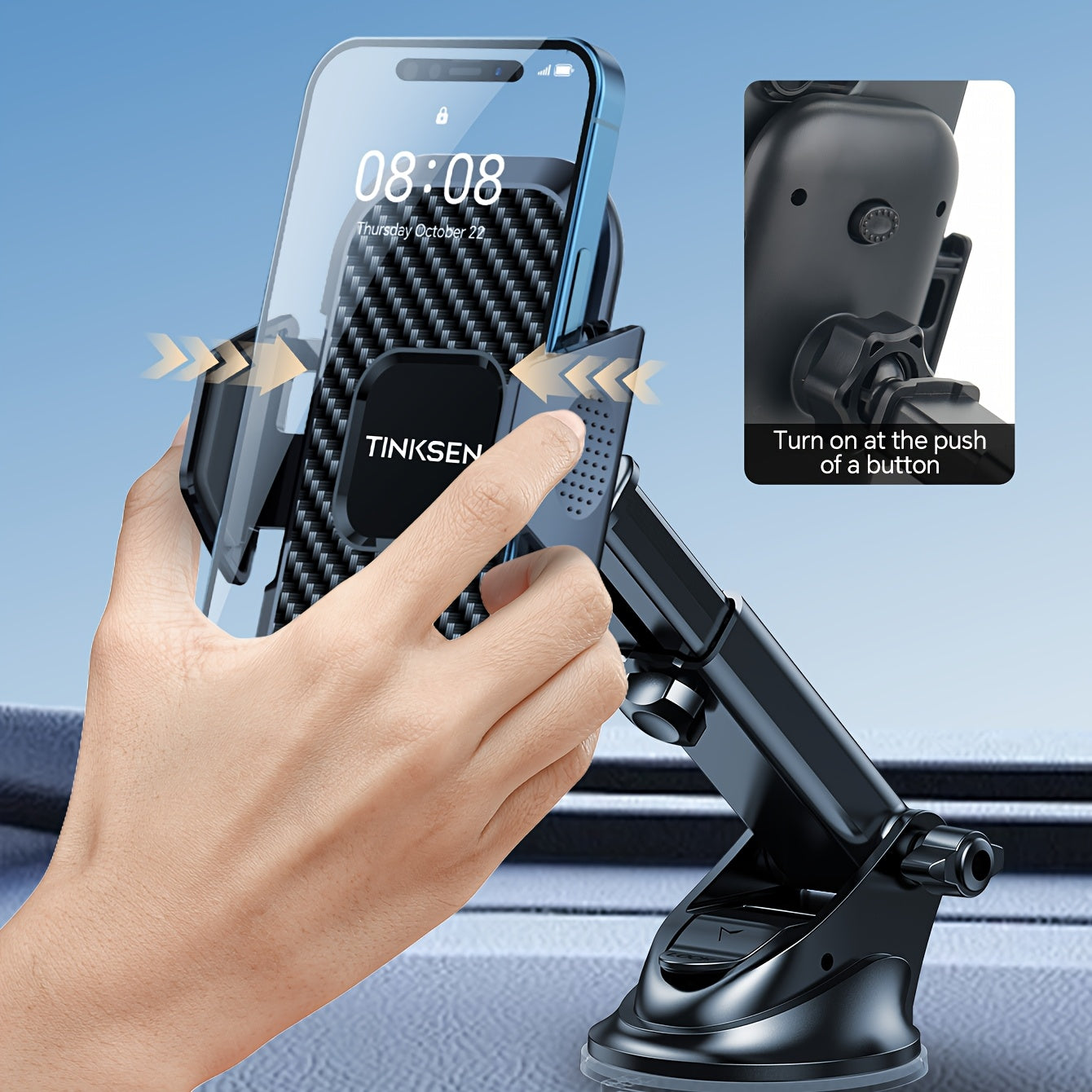 Upgraded Truck Magnetic Mobile Phone Stand - Adjustable Arm with Ergonomic Grip, Strong Suction Cup And Elliptical Design, Compatible with iPhone, Samsung, Android Smartphones, General Motors, Fashion Accessories, Texture Anti Slip Pad