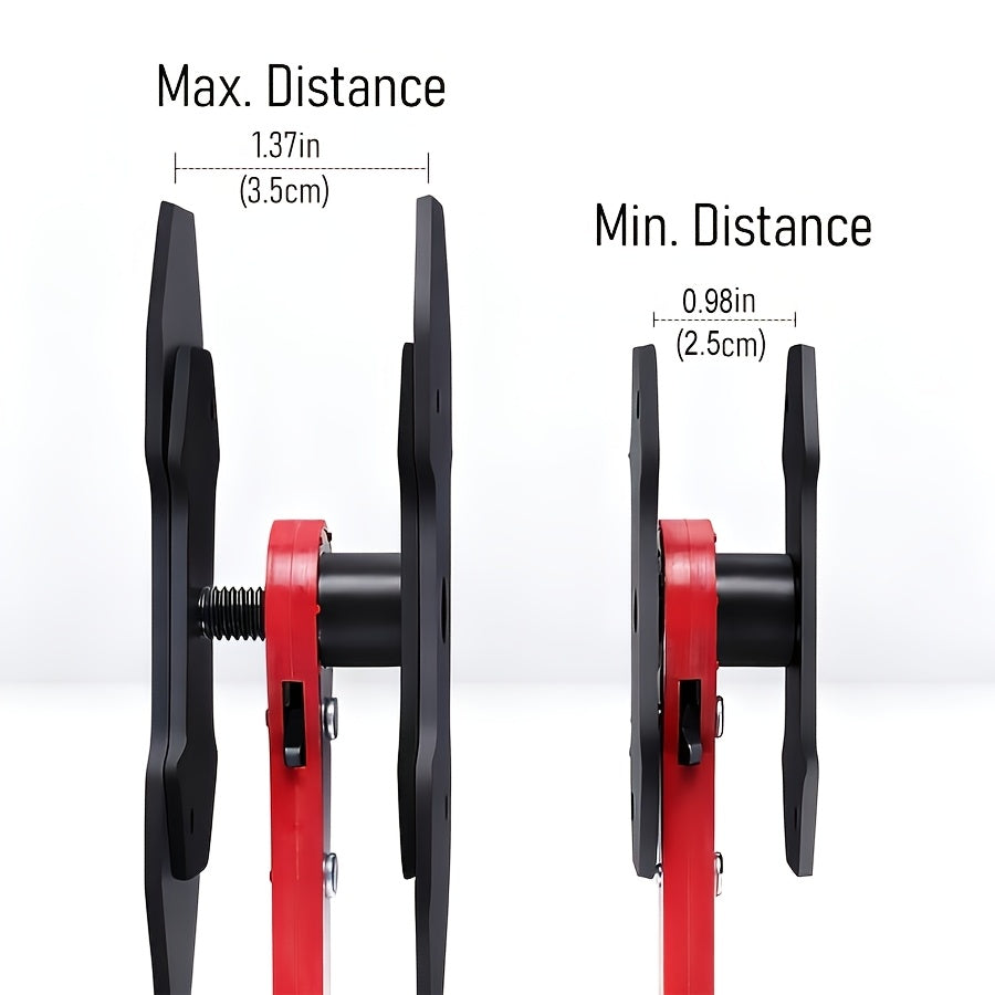 Brake Caliper Compression Tool with 360 Degree Swing Ratchet, Quick Ratchet Brake Wrench, Brake Caliper Tool with 2 Pressure Plates, Vehicle Brake Maintenance Tool, Brake Piston Separation Brake Cylinder Adjuster, Essential Emergency Tool for Cars