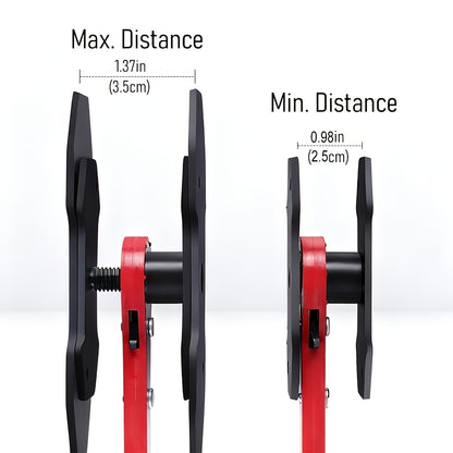 Brake Caliper Compression Tool with 360 Degree Swing Ratchet, Quick Ratchet Brake Wrench, Brake Caliper Tool with 2 Pressure Plates, Vehicle Brake Maintenance Tool, Brake Piston Separation Brake Cylinder Adjuster, Essential Emergency Tool for Cars